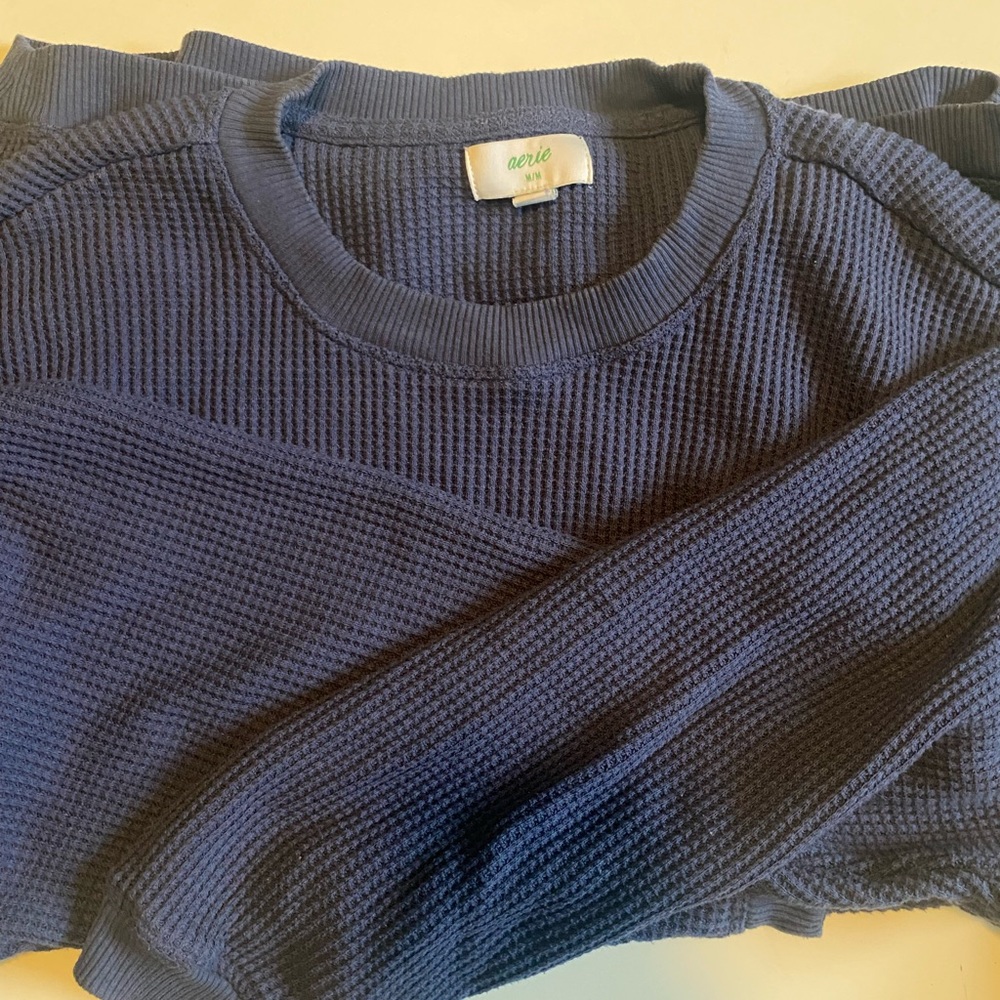 Aerie waffle oversized sweatshirt